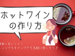 【ホットワインの作り方】簡単においしく!レンジでもキャンプでも気軽に楽しもう♪