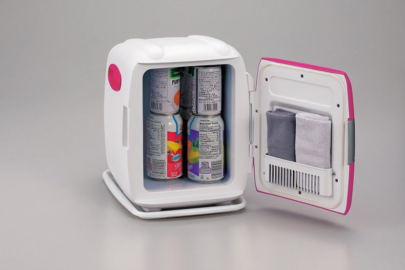 TWINBIRD 2電源式コンパクト電子保冷保温ボックス D-CUBE S ピンク HR-DB06P
