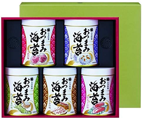 山本海苔店 味つけ海苔 おつまみ海苔 5缶 詰め合わせ